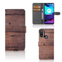 Motorola Moto E20 | E30 | E40 | Book Style Case | Old Wood