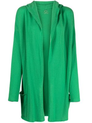 Teddy Cashmere cardigan en cachemire Napoli à capuche - Vert