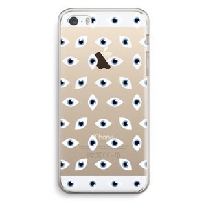Eyes pattern: iPhone 5 / 5S / SE Transparant Hoesje