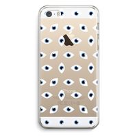 Eyes pattern: iPhone 5 / 5S / SE Transparant Hoesje