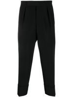 SAPIO pleat-detail wool-cotton tailored trousers - Noir