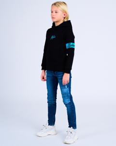 Malelions Captain Hoodie 2.0 Kids Zwart/Blauw - Maat 128 - Kleur: Zwart | Soccerfanshop