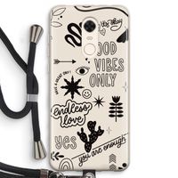 Good vibes: Xiaomi Redmi 5 Transparant Hoesje met koord