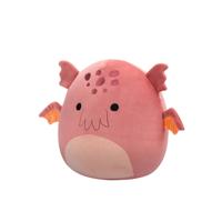 Squishmallows knuffel Leandro de donkerkoraalkleurige cthulhu - 30 cm