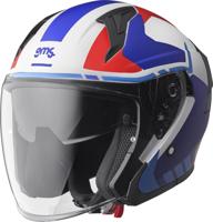 GMS Vectus Graphic, Jethelm of scooter helm, Mat blauw Rood