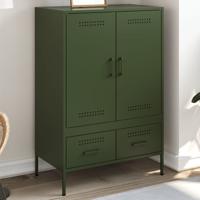 Hoge kast 68x39x101,5 cm staal olijfgroen