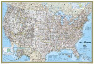 Magneetbord - Wandkaart USA - Verenigde Staten, politiek, 110 x 77 cm | National Geographic