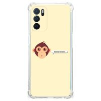 OPPO A16 | A16s | A54s Stevig Bumper Hoesje Monkey - thumbnail