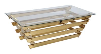 Artistiq Salontafel 'Sheneka' Glas, 130 x 70cm, kleur Goud