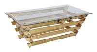 Artistiq Salontafel 'Sheneka' Glas, 130 x 70cm, kleur Goud