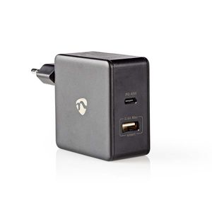 Thuislader | 3,0 A | USB / USB-C | Power Delivery 45 W | Zwart [WCPD45W100BK]
