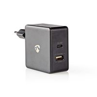 Thuislader | 3,0 A | USB / USB-C | Power Delivery 45 W | Zwart [WCPD45W100BK] - thumbnail