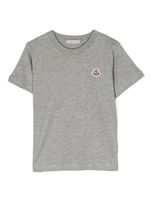 Moncler Enfant t-shirt à patch logo - Gris - thumbnail