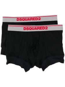 DSQUARED2 lot de deux boxers à logo - Noir