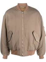 Filippa K veste bomber zippée à effet froissé - Marron