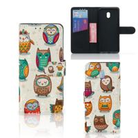 Xiaomi Redmi 8A | Telefoonhoesje | Met pasjeshouder | Vrolijke Uilen
