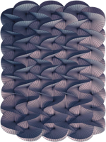 Moooi Carpets - Vloerkleed Serpentine Warm Blue Low Pile - - thumbnail