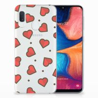 Samsung Galaxy A20e TPU bumper Hearts