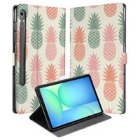Ananas Book Case Hoesje met Standaard Samsung Galaxy Tab S10 FE | Tab S9 FE Ananas Book Case Hoesje met Standaard Samsung Galaxy Tab S10 FE | Tab S9 FE