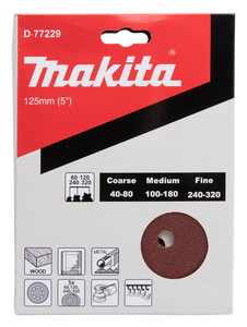 Makita Accessoires Schuurschijf 125mm Red Velcro - D-77229 - D-77229