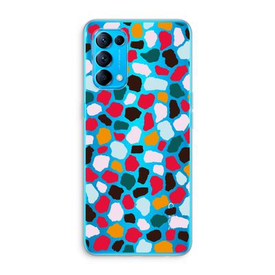Colored Giraffe: Oppo Find X3 Lite Transparant Hoesje