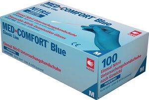 Ampri Wegwerphandschoen | maat XL blauw | nitril | EN 374, EN 455 PSA-categorie III | 100 stuks - 01192-XL - 01192-XL