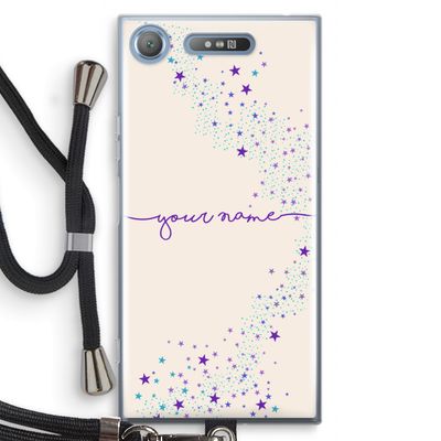 Sterren: Sony Xperia XZ1 Transparant Hoesje met koord