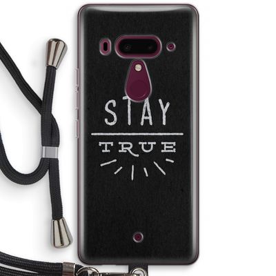 Stay true: HTC U12+ Transparant Hoesje met koord
