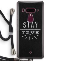 Stay true: HTC U12+ Transparant Hoesje met koord
