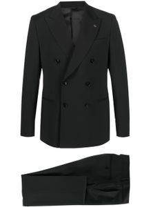 Manuel Ritz costume en laine à veste croisée - Noir