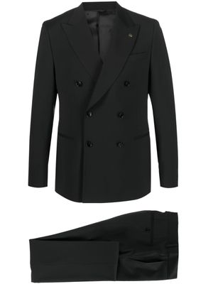 Manuel Ritz costume en laine à veste croisée - Noir