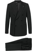 Manuel Ritz costume en laine à veste croisée - Noir