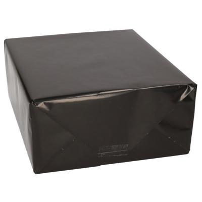 Kadopapier / kaftpapier - 2x - 200 x 70 cm - glanzend zwart - kaftpapier voor schoolboeken