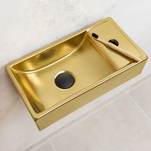 Fontein Rechts AquaSplash Oro 40x22 cm Mat Goud Aquasplash
