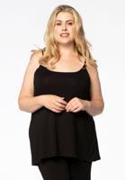 Yoek Top spaghetti bandjes A-lijn | Zwart | Maat 46/48