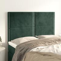 Hoofdborden 4 st 72x5x78/88 cm fluweel donkergroen