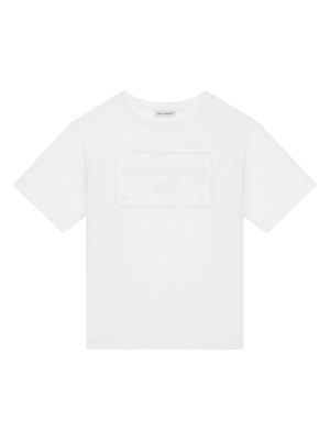 Dolce & Gabbana Kids t-shirt à logo embossé - Blanc
