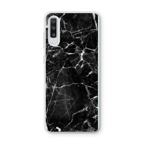 Zwart Marmer 2: Samsung Galaxy A70 Transparant Hoesje