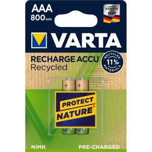 Varta RECH.AC.RECYC.AAA800mAh BLI2 Oplaadbare AAA batterij (potlood) NiMH 800 mAh 1.2 V 2 stuk(s)