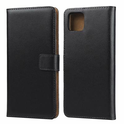 Lederen horizontale Flip holster voor Google pixel 4 XL met magnetische sluiting en beugel en kaartsleuf en portemonnee