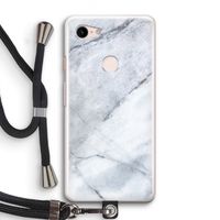 Witte marmer: Pixel 3 Transparant Hoesje met koord