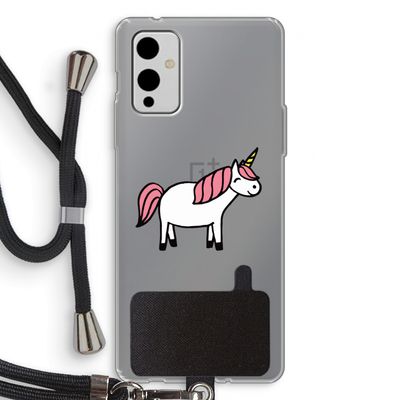 Eenhoorn: OnePlus 9 Transparant Hoesje met koord