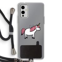 Eenhoorn: OnePlus 9 Transparant Hoesje met koord