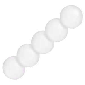 Set van 5x stuks groot formaat witte ballon met diameter 60 cm