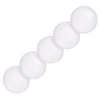 Set van 5x stuks groot formaat witte ballon met diameter 60 cm