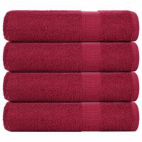 VidaXL Douchehanddoeken 4 st 70x140cm 360g/m² 100% katoen bordeauxrood VidaXL Douchehanddoeken 4 st 70x140cm 360g/m² 100% katoen bordeauxrood