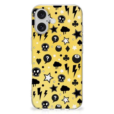 Silicone Back Case iPhone 16 plus Punk Geel