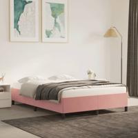Bedframe fluweel roze 140x200 cm