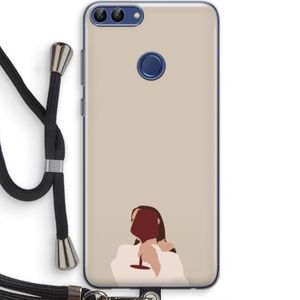 I drink wine: Huawei P Smart (2018) Transparant Hoesje met koord