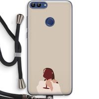 I drink wine: Huawei P Smart (2018) Transparant Hoesje met koord